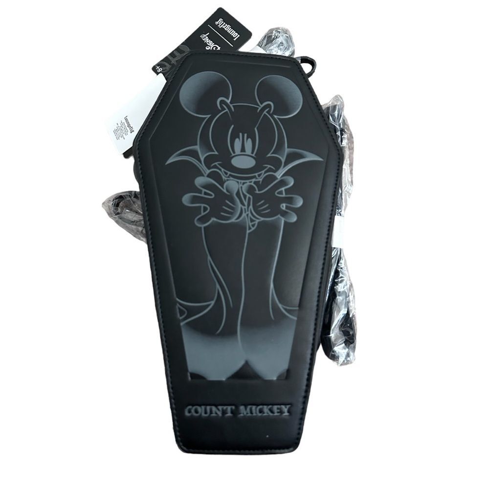 Loungefly Count Mickey Mouse Mini Coffin Vampire Dracula backpack NEW